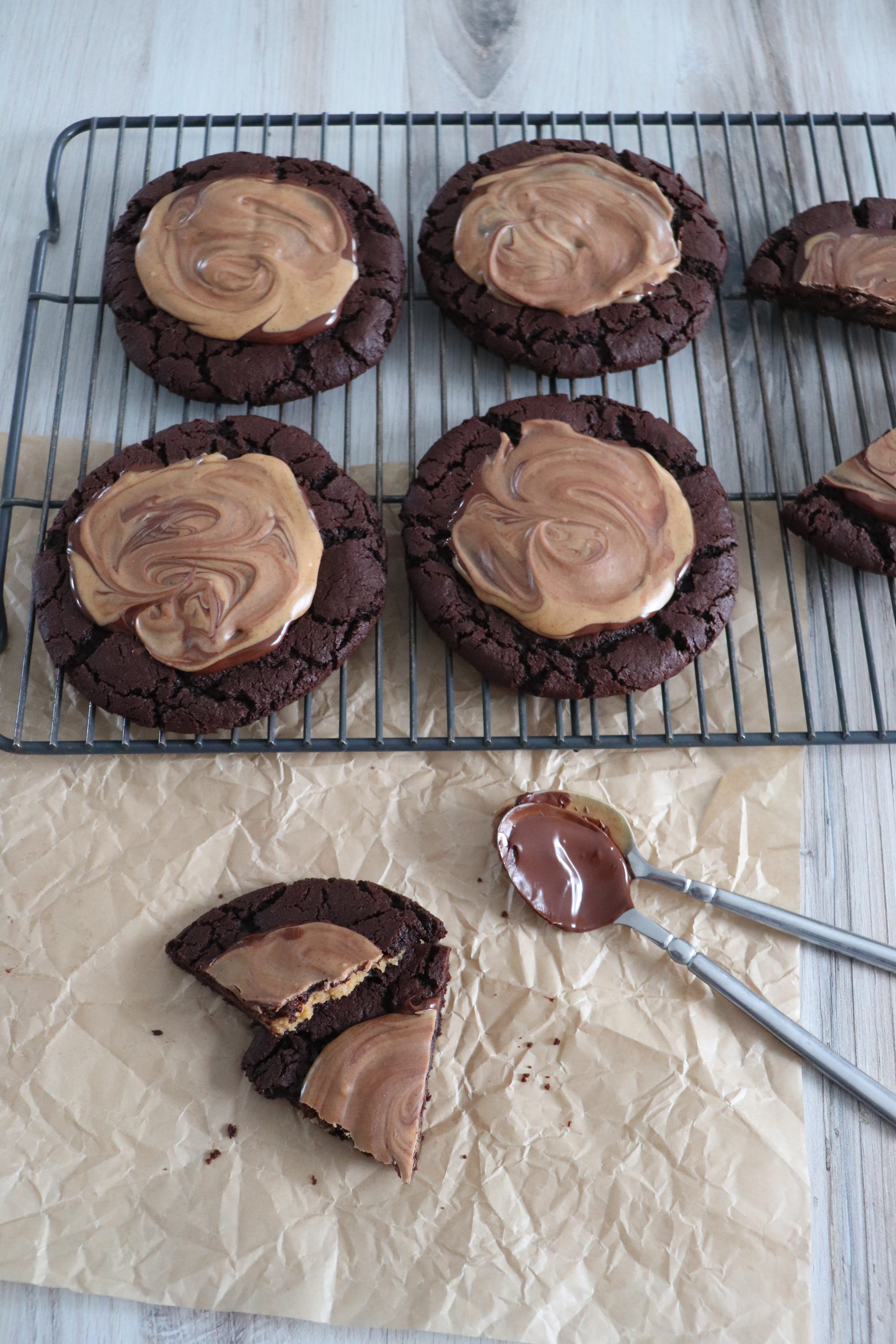 Brownie Peanut Butter Cookies