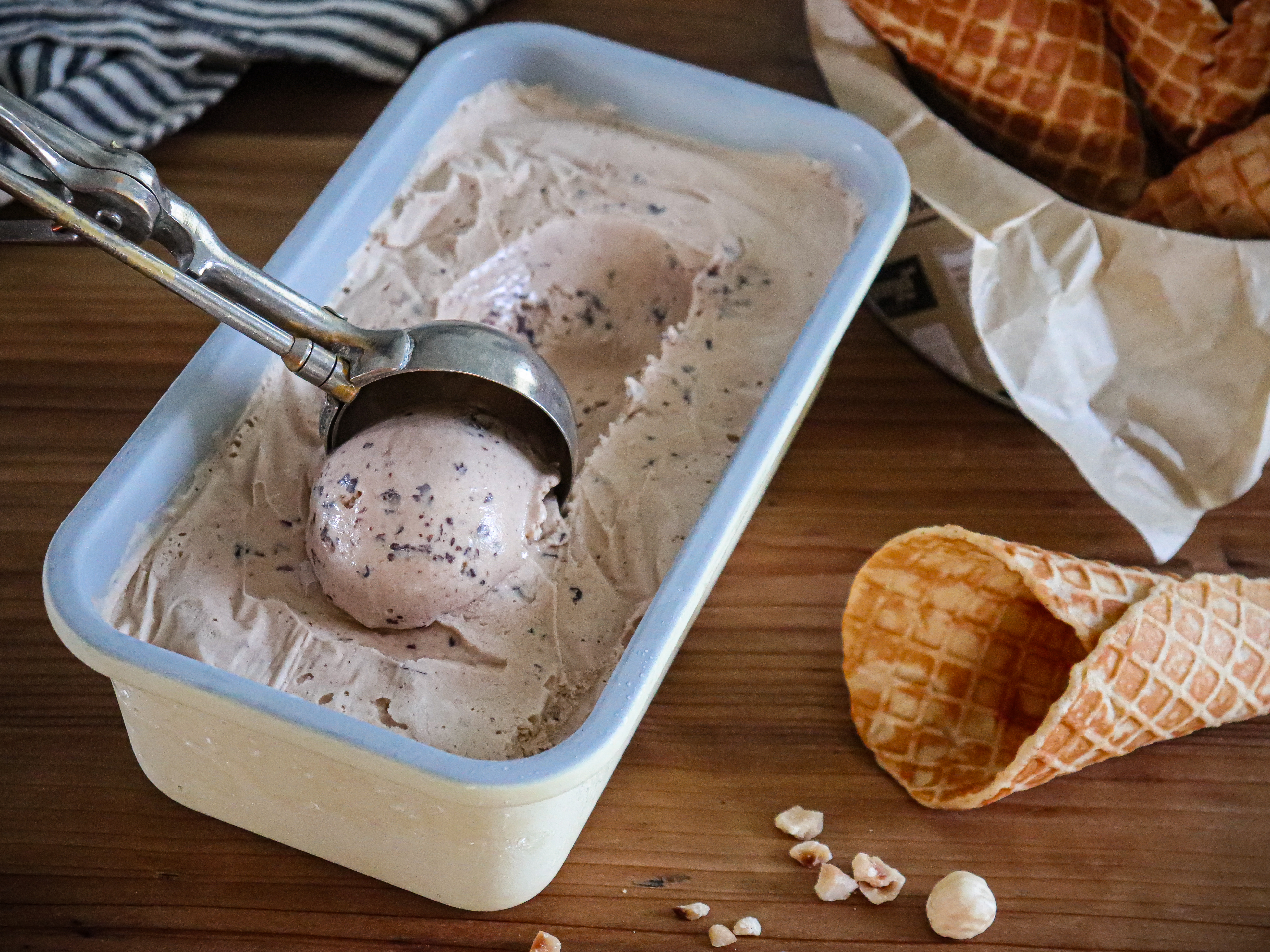 Gianduja-Stracciatella Gelato