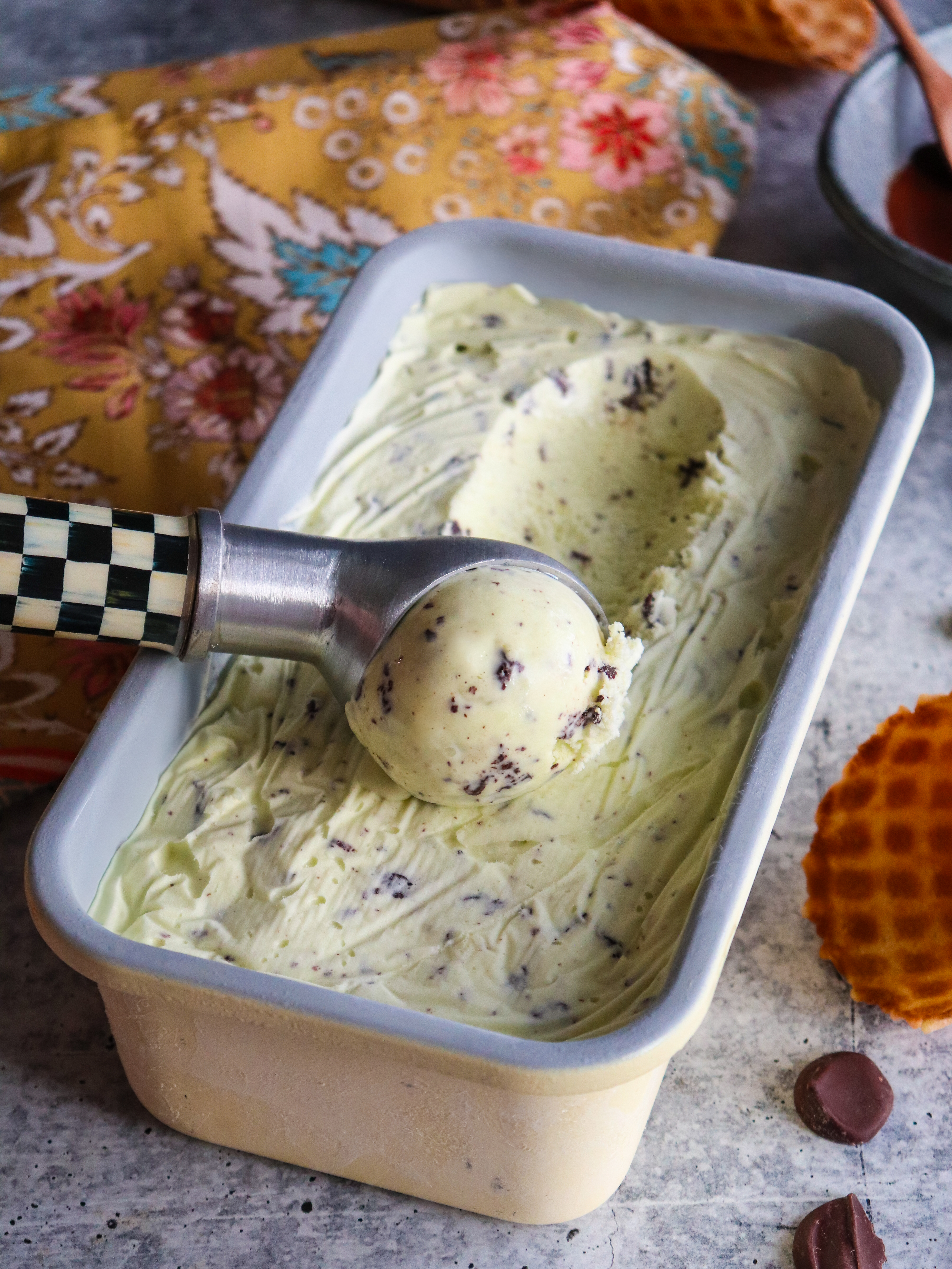 Mint Chocolate Stracciatella Gelato